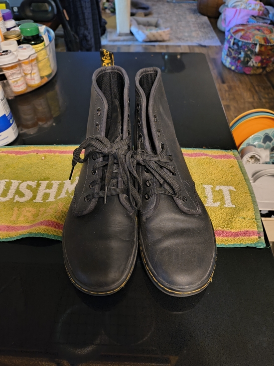 Dr. Martens Shoes - Dr. Martens Black Leather Lace-Up Boots